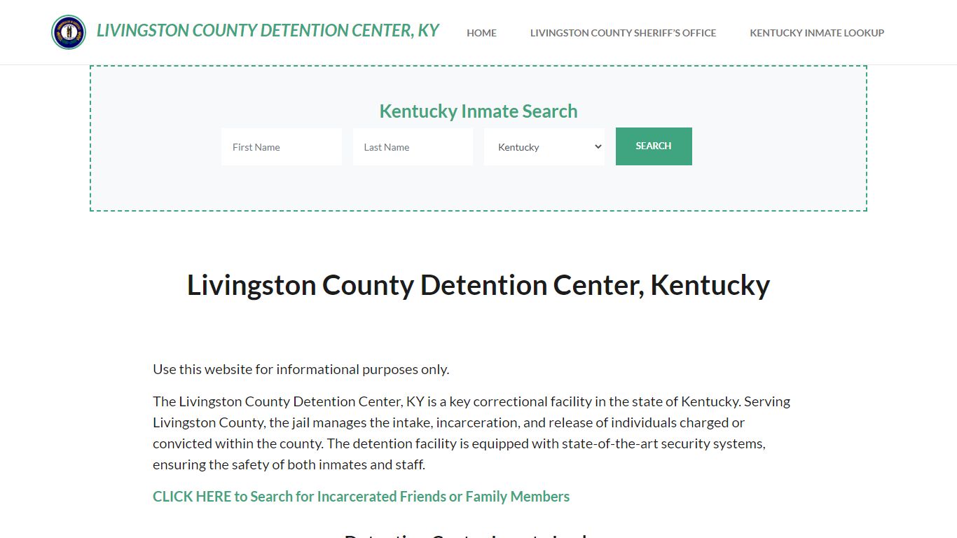 Livingston County Detention Center, KY Inmate Roster, Offender Search